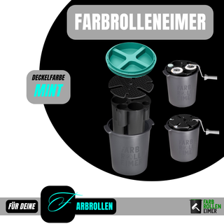 All In" 3er BUNDLE - 1 Farbrolleneimer + 4 Premium Rollen + Reinigungsbürsten Set