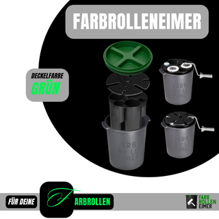 All In" 3er BUNDLE - 1 Farbrolleneimer + 4 Premium Rollen + Reinigungsbürsten Set