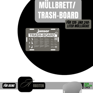 MÜLLBRETT/ TRASH-BOARD - erleichtert das Befüllen von 120- und 240-Liter-Müllsäcken